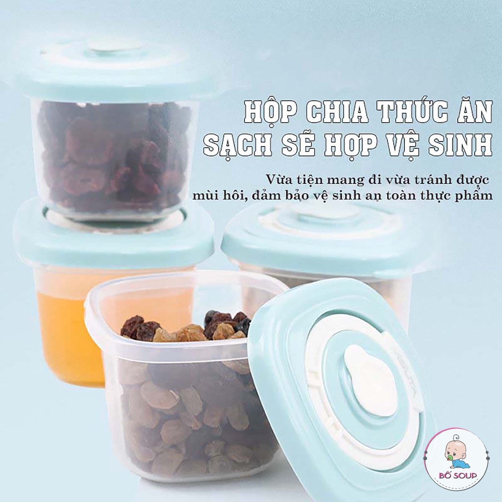 Hộp trữ đông, hộp trữ đồ ăn dặm cho bé 120ml Misuta, dùng được trong lò vi sóng Shop Bố Soup
