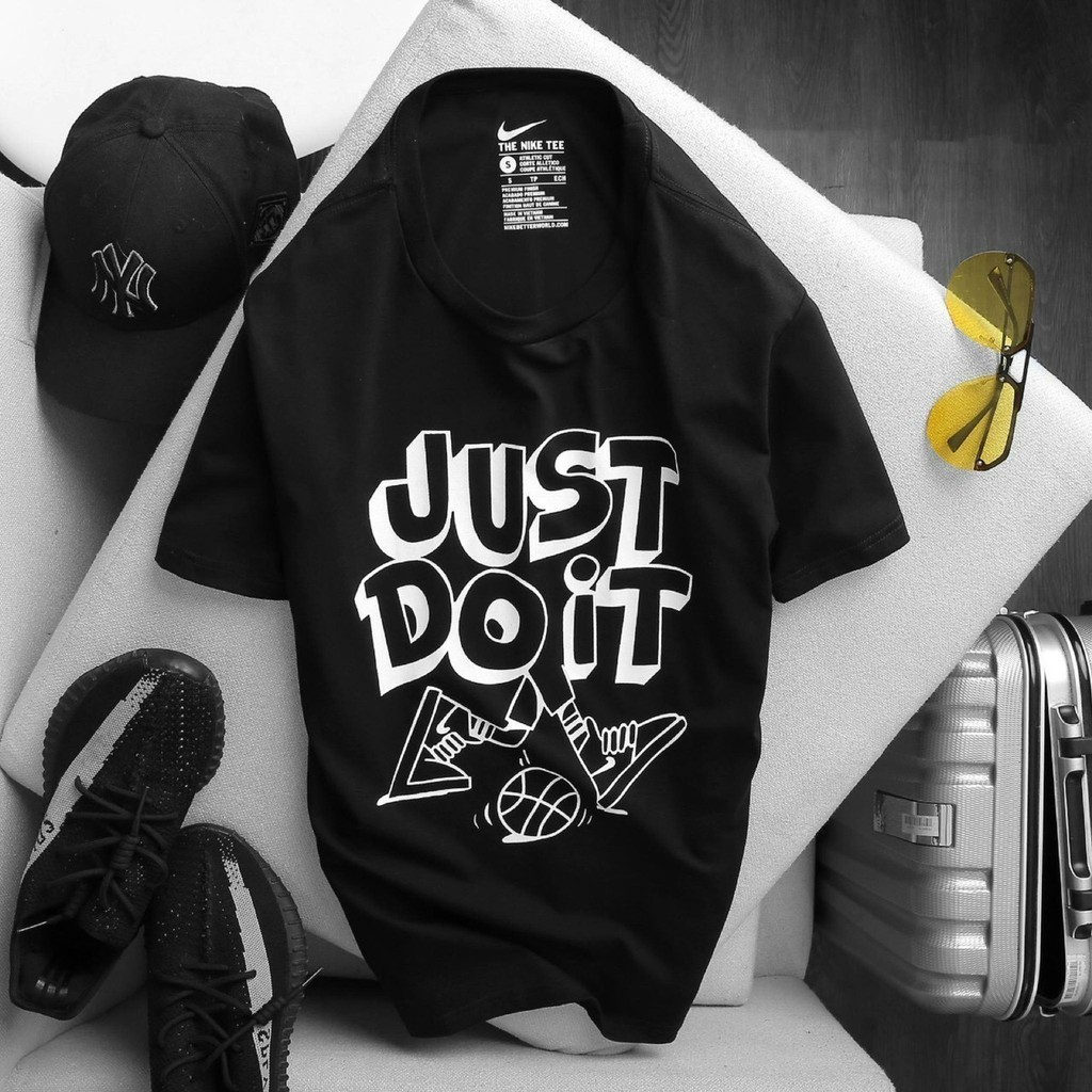 (2 màu) Áo thun bóng rổ cotton cao cấp Nike Just Do It Basketball