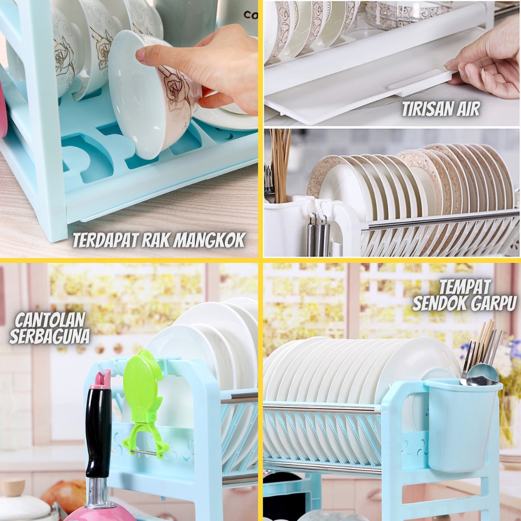 Giá Nhựa Để Chén Dĩa Muỗng Nĩa Cho Nhà Bếp (Có Bán Lẻ) | BigBuy360 - bigbuy360.vn