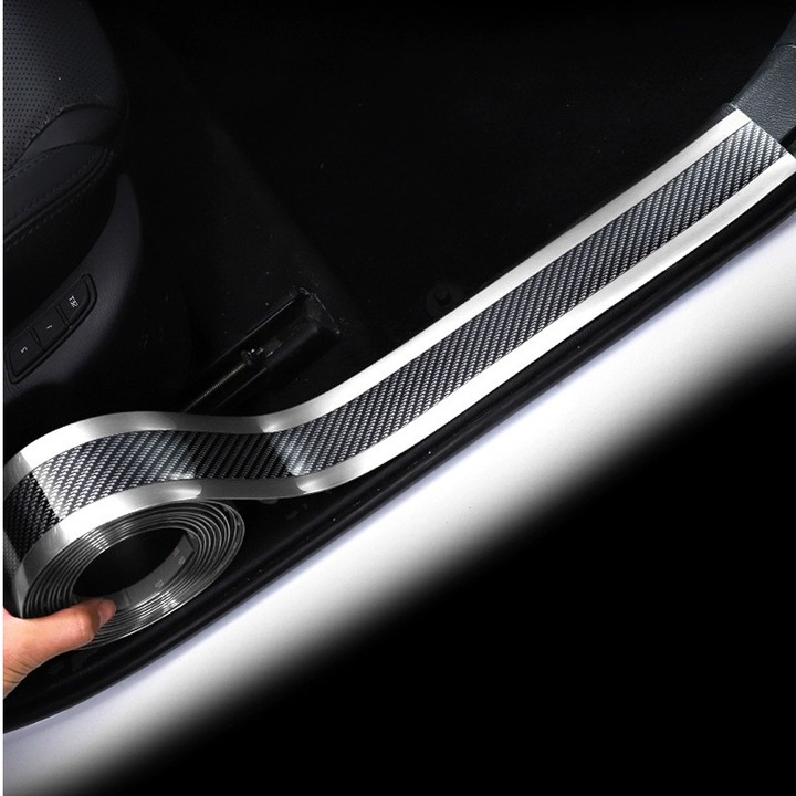 Nẹp Chống Xước Bước Chân Cửa Xe Bậc Lên Xuống Ô Tô Xe Hơi Mạ Cacbon Cao Cấp | BigBuy360 - bigbuy360.vn