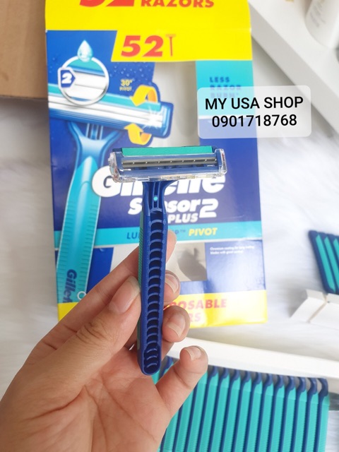 Dao cạo râu 2 lưỡi - Gillette Sensor Plus 2