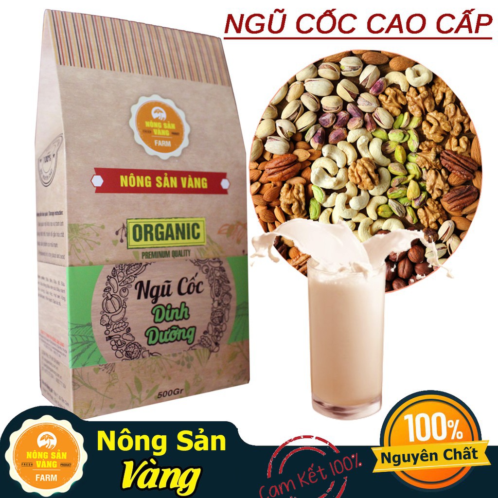 [Hot]1kg Bột Ngũ Cốc Cao Cấp 12 Loại Hạt - Nông Sản Vàng