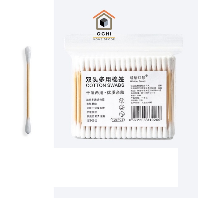 Tăm bông ngoáy tai, tăm bông trẻ em 2 đầu cotton swabs