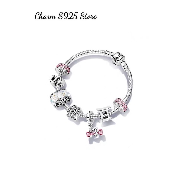 COMBO BỘ VÒNG TAY PAN ALE MIX 7 HẠT CHARM BẠC S925 THUẦN KHIẾT HÀNG CAO CẤP