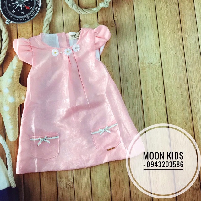 (XẢ KHO NGHỈ BÁN) Váy bé gái lụa gấm cao cấp 6m - 7t