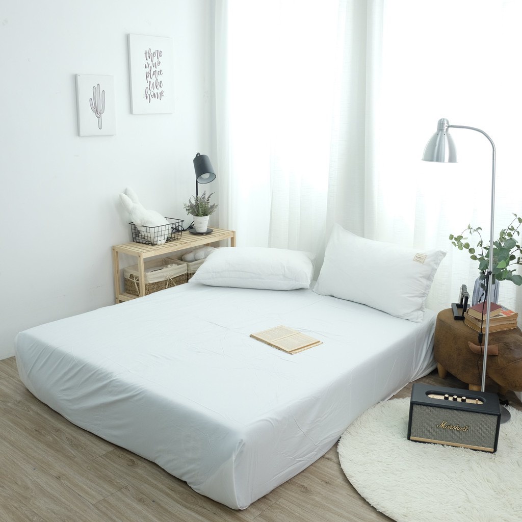Bộ Ga Gối 3 Món Cotton TC Hizun