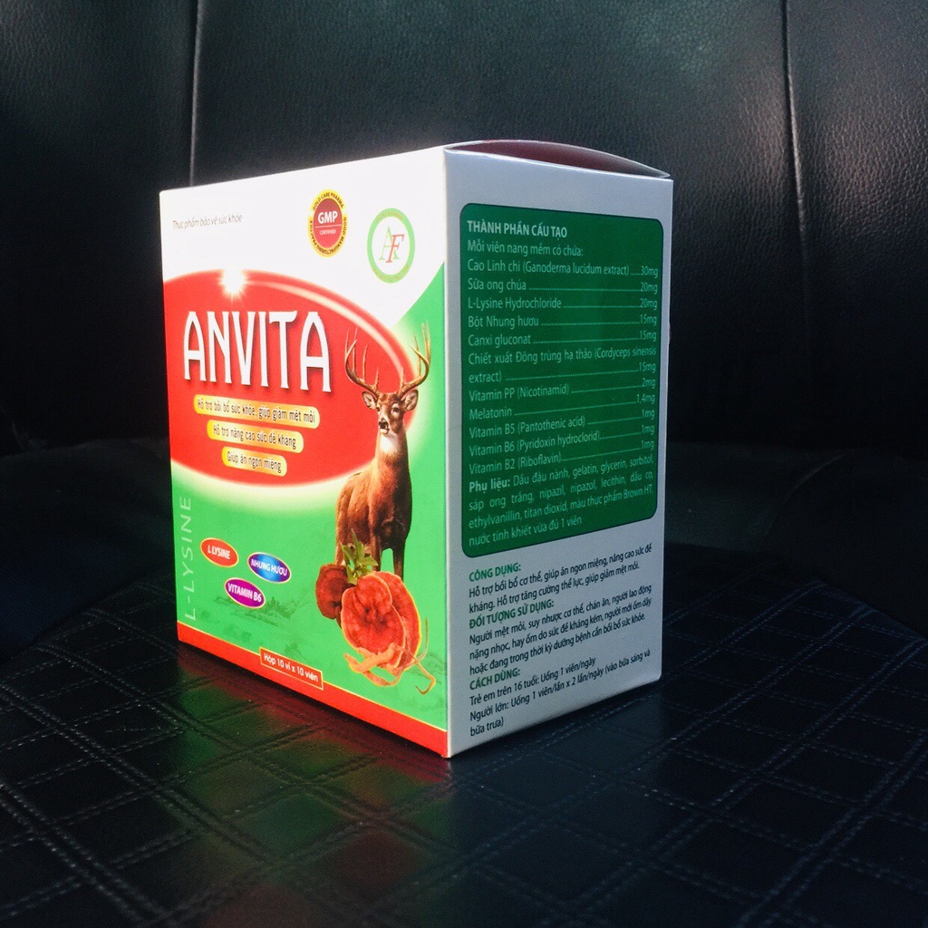 Viên uống ANVITA Hộp 100 viên giúp ăn ngon miệng, nâng cao sức đề kháng