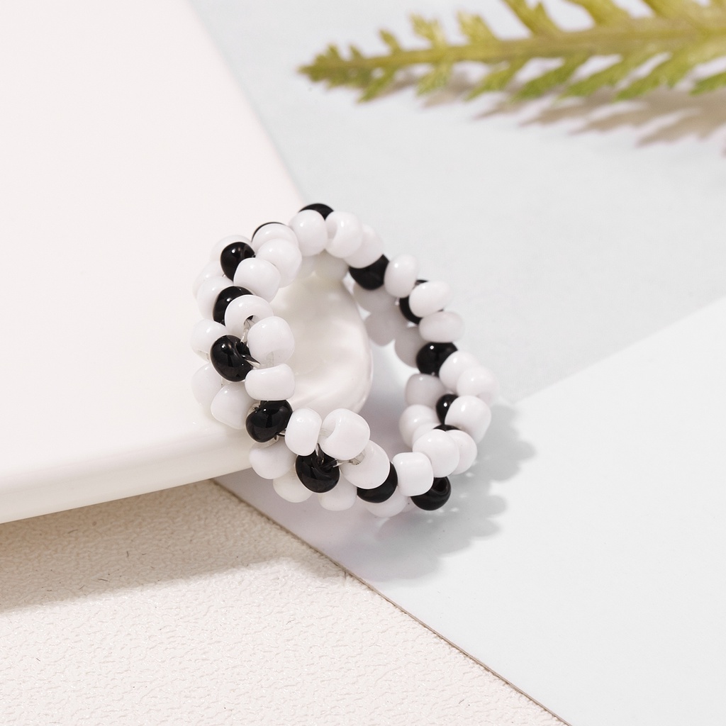 Nhẫn RINHOO phong cách bohemian nhiều màu sắc thời trang mùa hè có thể điều chỉnh kích cỡ