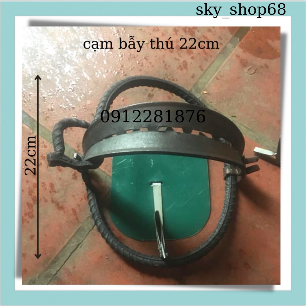 Cạm 22cm Bẫy Thú, Heo Rừng Thép Xoắn Tặng Bàn Đạp Bắn Rút