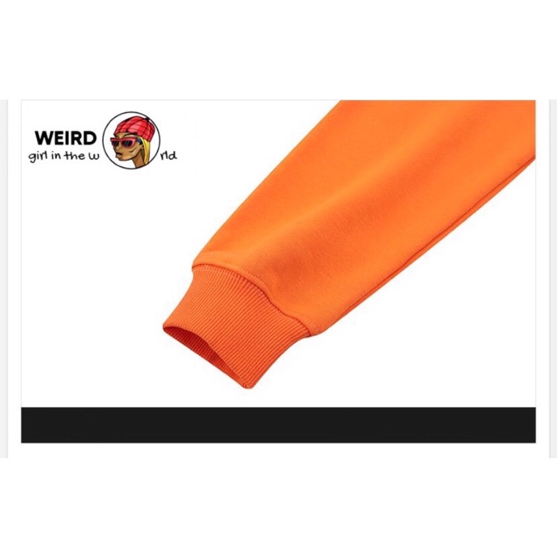 Áo sweater cô gái cầm điếu thuốc unisex nam nữ, form rộng nỉ bông lót lông streetstyle phong cách màu cam, áo nỉ dày đẹp | BigBuy360 - bigbuy360.vn