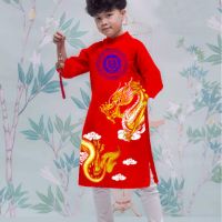 Áo dài gấm bé trai có kèm quần