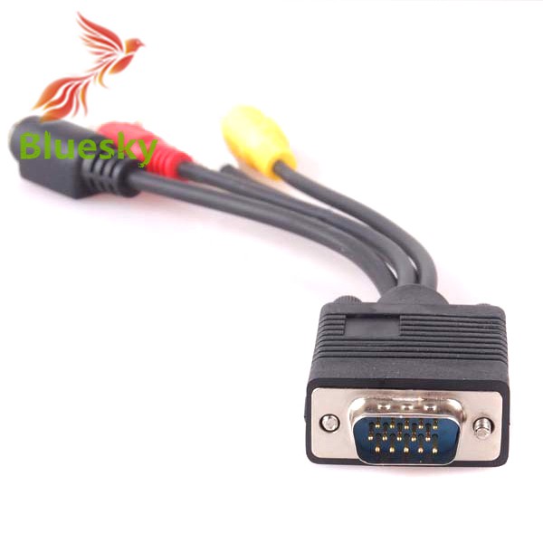 Cáp Chuyển Đổi Vga Sang Av Tv S-Video 3 Audio Video Cho Máy Tính