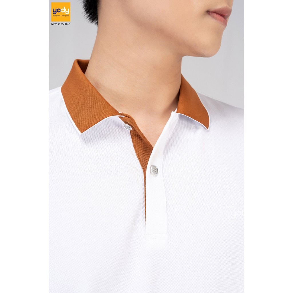 [Mã WABRYD50K giảm 10% đơn 250K] Áo Polo nam Yody Cafe Phối Nẹp Mịn Mát Mềm APM3635 | BigBuy360 - bigbuy360.vn