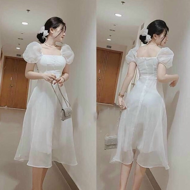 Gunkaymatter Váy Đầm Nữ Dạ Hội Đính Cườm,Có Mút Ngực Chất Liệu Voan Tơ Bóng