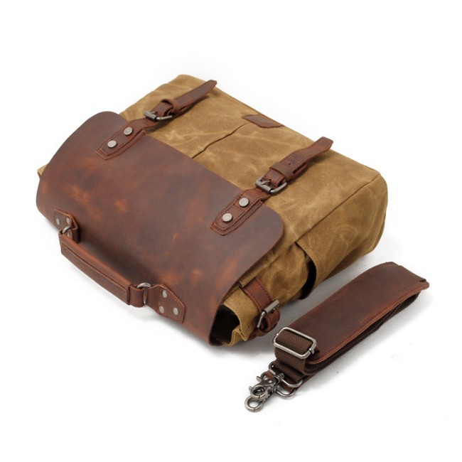 TÚI VINTAGE VẢI SÁP WAX, DA BÒ THẬT 100% DÀNH CHO SẾP LỚN. SIỀU NGẦU, SANG TRỌNG, LỊCH LÃM CHỐNG NƯỚC, CHỐNG BỤI | BigBuy360 - bigbuy360.vn