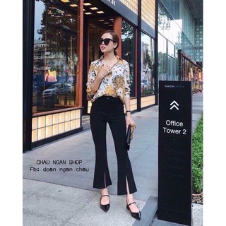 QUẦN ỐNG LOE XẺ GẤU PHONG CÁCH 433