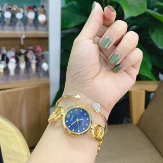 Đồng hồ nữ korea-dn2 mặt tròn dây kim loại k21
