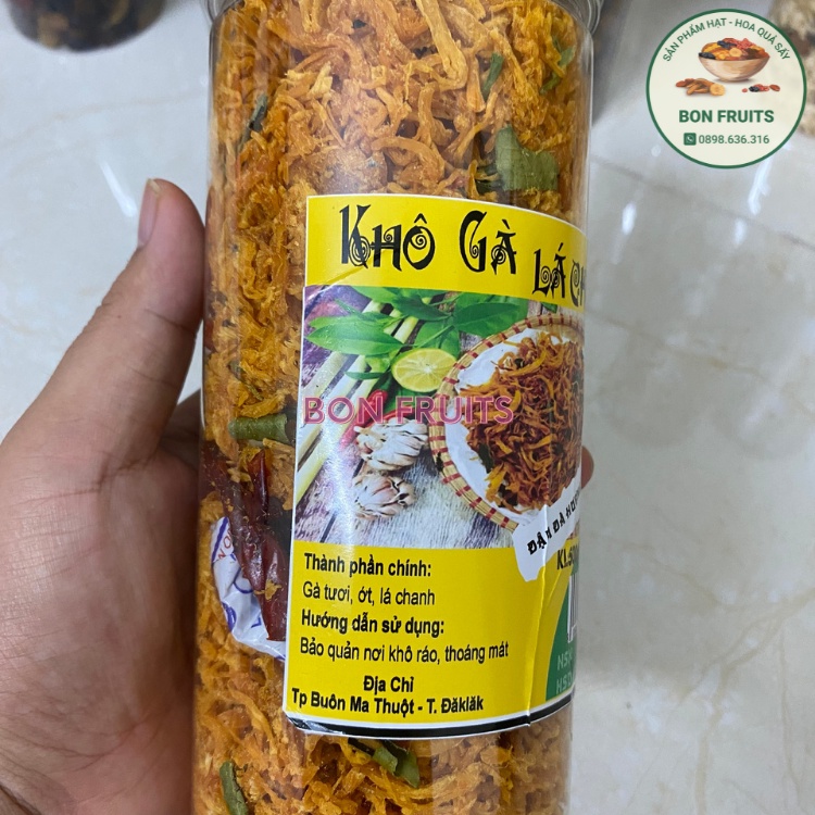 Khô gà lá chanh 500g, gà xé lá chanh cực ngon, chua chua cay cay ăn cực đã. | BigBuy360 - bigbuy360.vn
