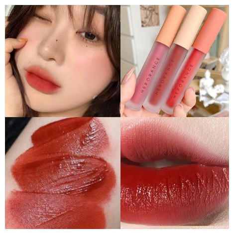 Set 3 Cây Son Kem Lì Herorange Fluffy Lip Glaze