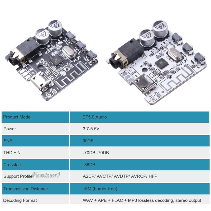 Mô Đun Nhận Âm Thanh Bluetooth Bt5.0 Cho Loa 5.5v