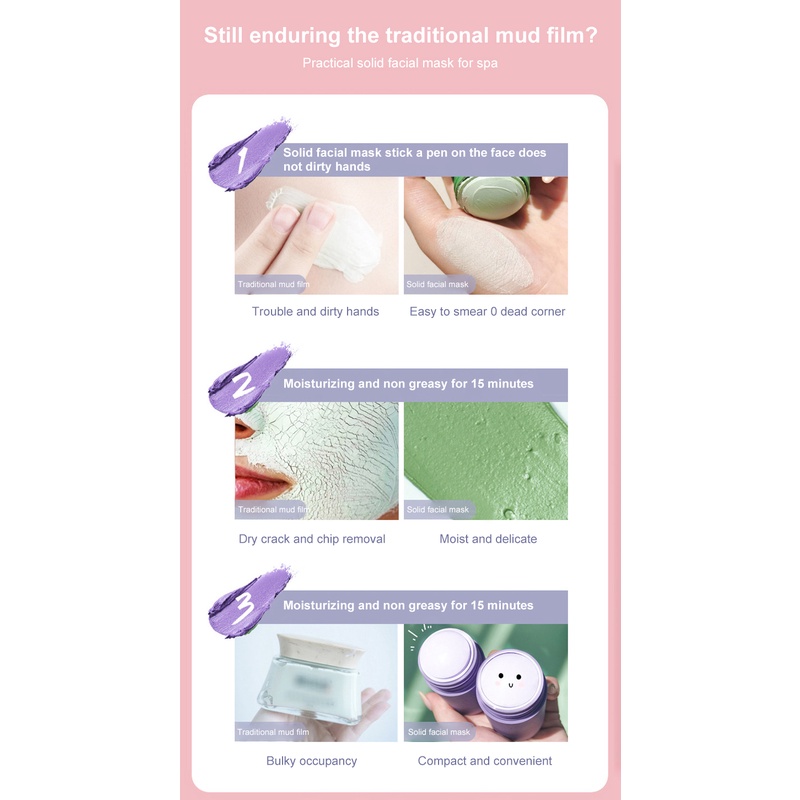 Thanh Mặt Nạ Rắn Trà Xanh Cà Tím Than Tre Đào Loại Bỏ Mụn Đầu Đen Mặt Nạ Lỗ Chân Lông Tinh Tế Dầu Chăm Sóc Da Dưỡng Ẩm-ampere