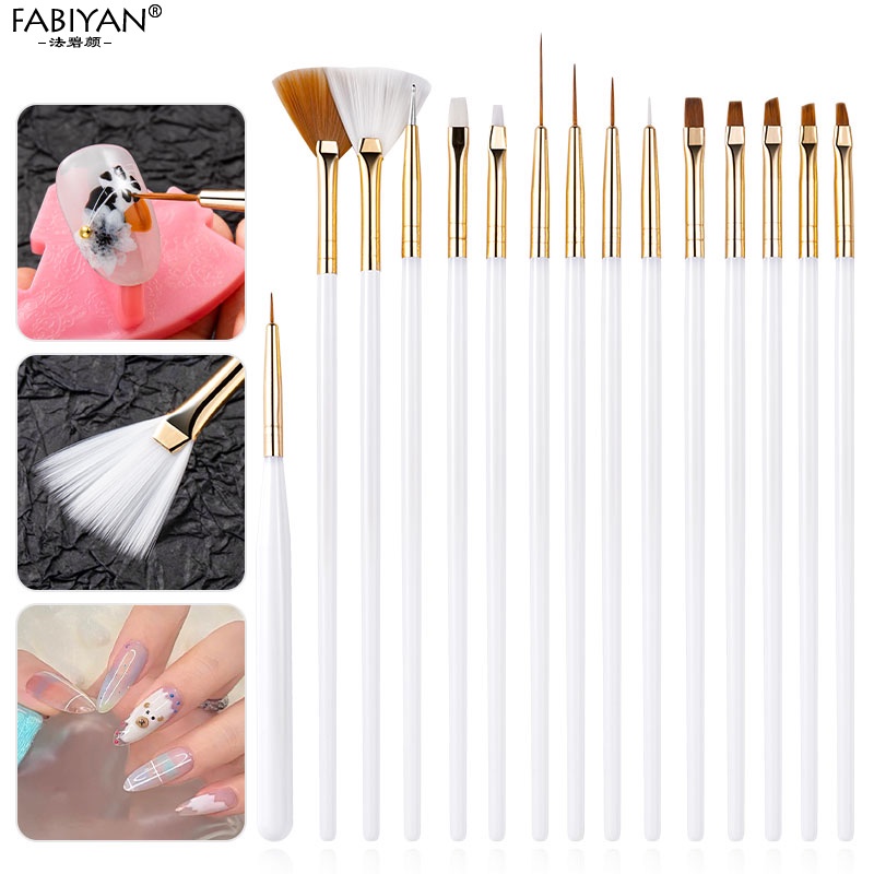 Bộ 15 Cọ Vẽ Trang Trí Móng Tay Nghệ Thuật DIY