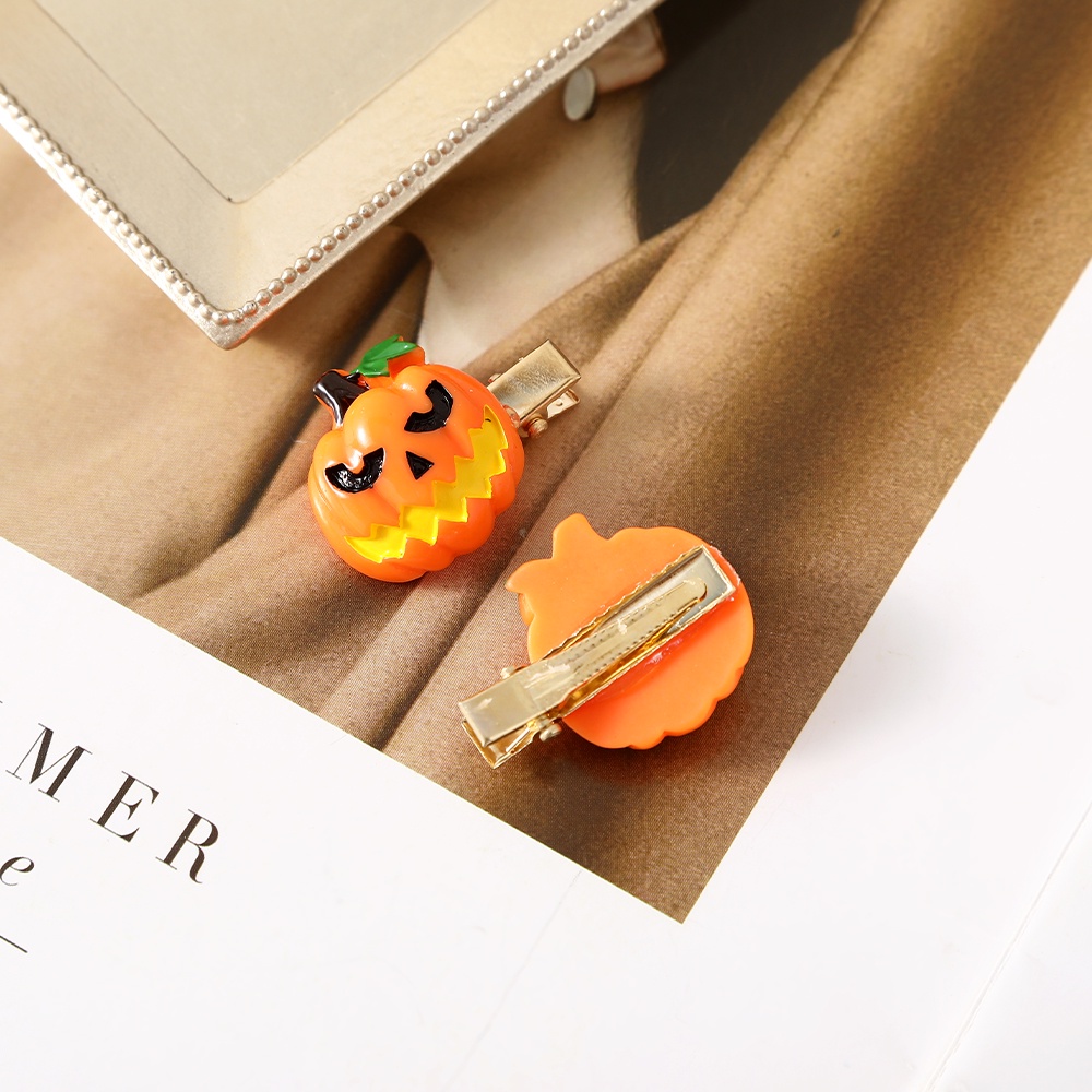 Bộ 2/4 kẹp tóc Haimeikang hình bí ngô Halloween dễ thương
