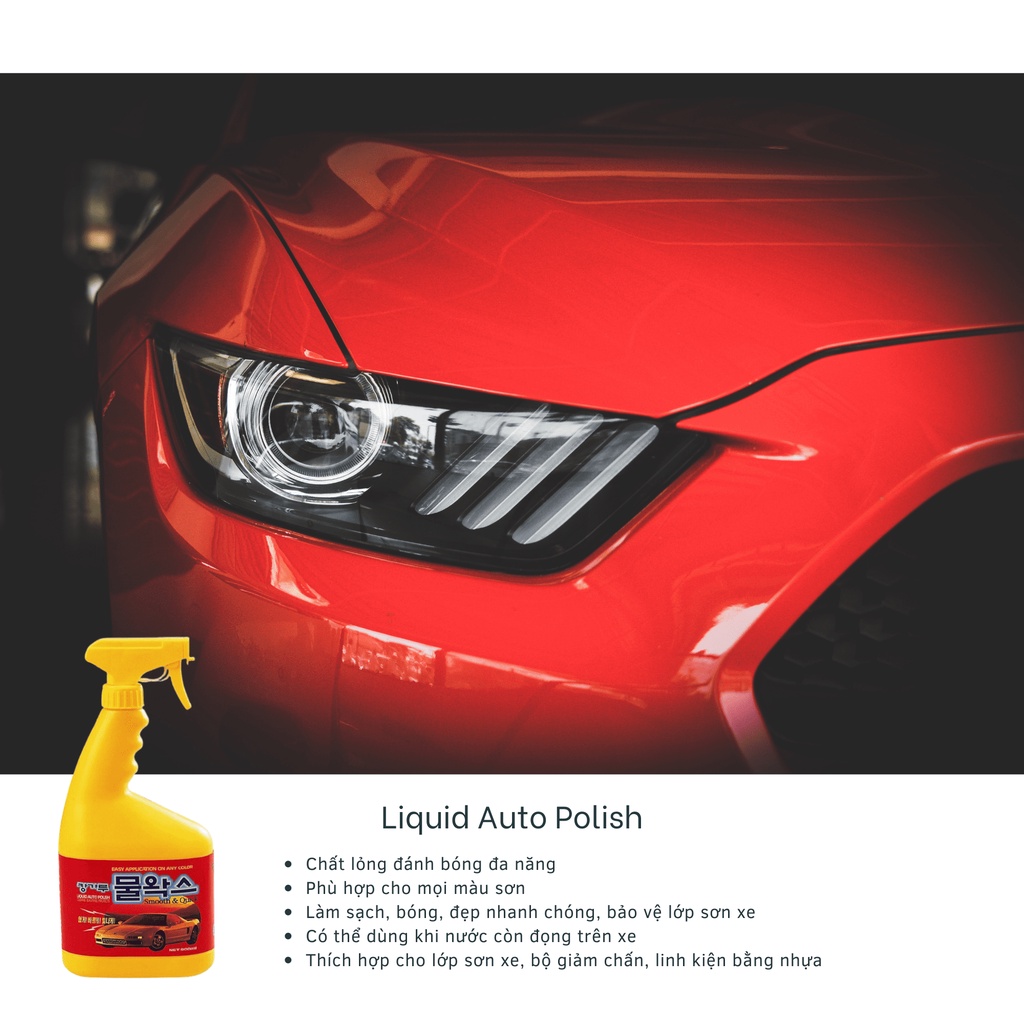 Nano đánh bóng sơn chống bám nước ô tô Liquid Auto Polish Klink giúp lớp sơn sáng bóng, tránh đọng nước, ố vàng cho xe