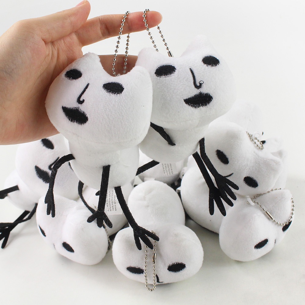 Móc Khóa Hình Mèo Nhồi Bông 10cm Mềm Mại Đáng Yêu
