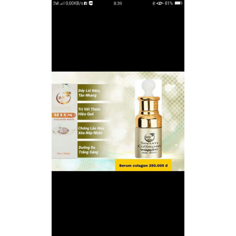 serum colagen dưỡng trắng da