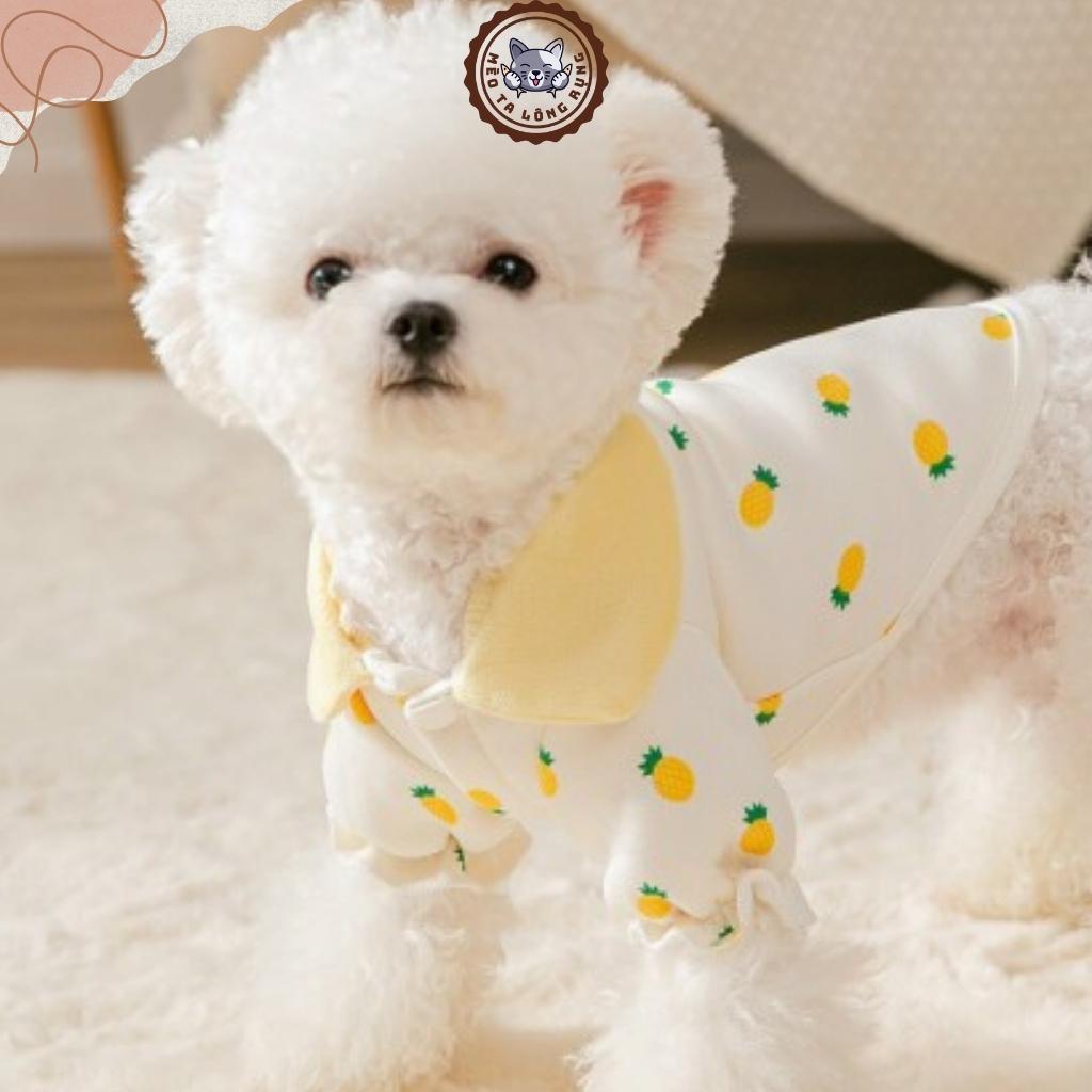 Áo xinh cho chó cún poodle mèo con thú cưng lớn giữ ấm cho mùa đông chất bông len, quần áo cho thú cưng dành cho chó mèo