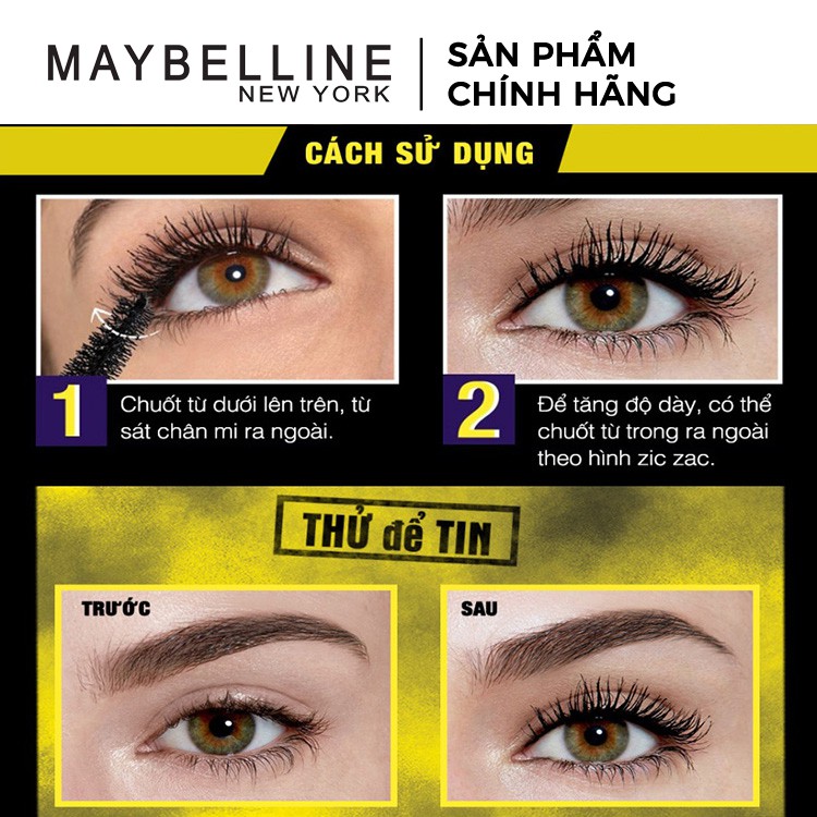 [CHÍNH HÃNG] Mascara Maybelline Dày Và Dài Mi Big Shot 10ml PM703