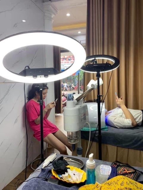 [SIZE 36cm]Đèn Livetream (đầy đủ cả chân đèn và kẹp) .Hỗ trợ ánh sáng Chụp Ảnh, Make Up Trang Điểm. Đèn quay trực tuyến