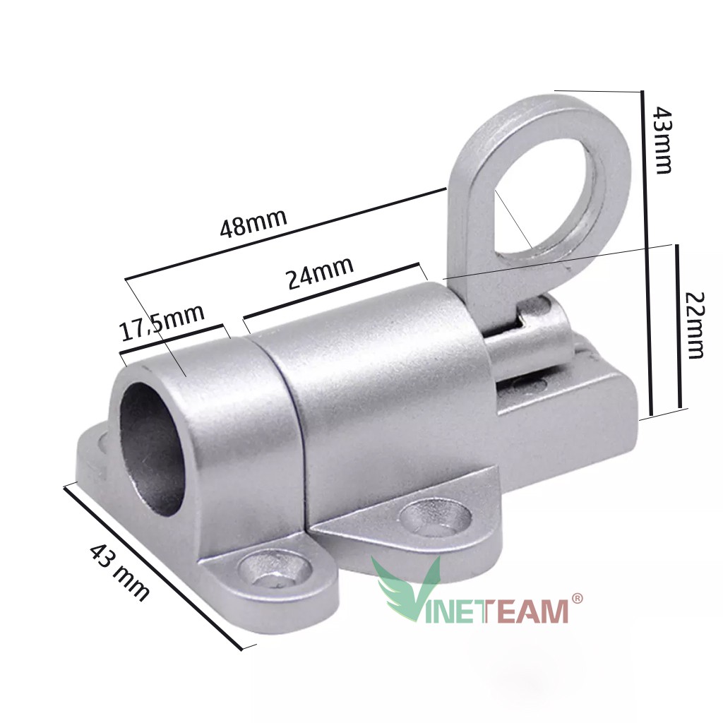 Chốt khóa cài cửa tự động cửa sổ cửa ra vào an toàn tự động bằng hợp kim nhôm (kèm ốc vít) -DC4588