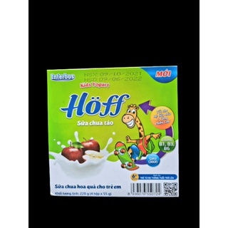 Sữa chua Hoff cho bé đủ vị ( vị dâu, chuối, táo, nguyên bản)