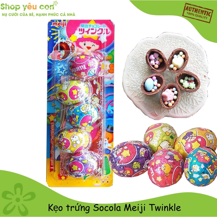 Kẹo trứng Socola Meiji Twinkle chocolate egg Nhật Bản 26g