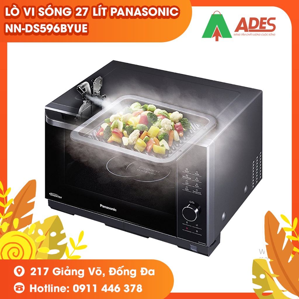 [Mã 154ELSALE2 giảm 7% đơn 300K] Lò vi sóng 27 lít Panasonic NN-DS596BYUE - Bảo hành Chính hãng