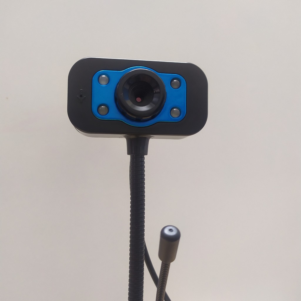 (Bảo hành 12 tháng) Webcam Chân Cao có mic dùng cho máy tính có tích hợp mic và đèn Led trợ sáng- Webcam máy tính để bàn