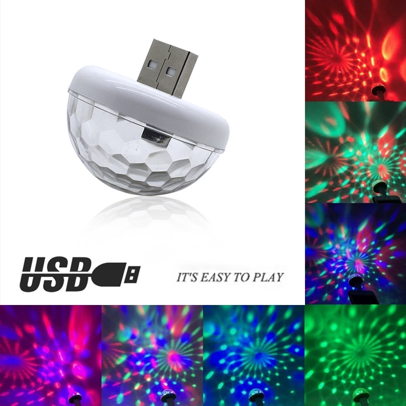 Đèn LED nhiều màu đầu usb trang trí xe hơi độc đáo