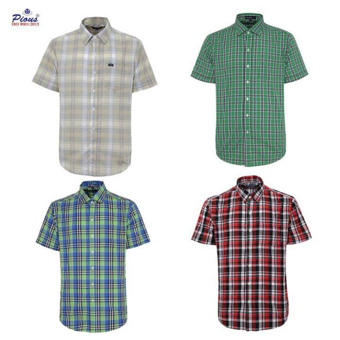 Áo sơ mi nam caro cao cấp ngắn tay HCM NTSL04 hàng VNXK