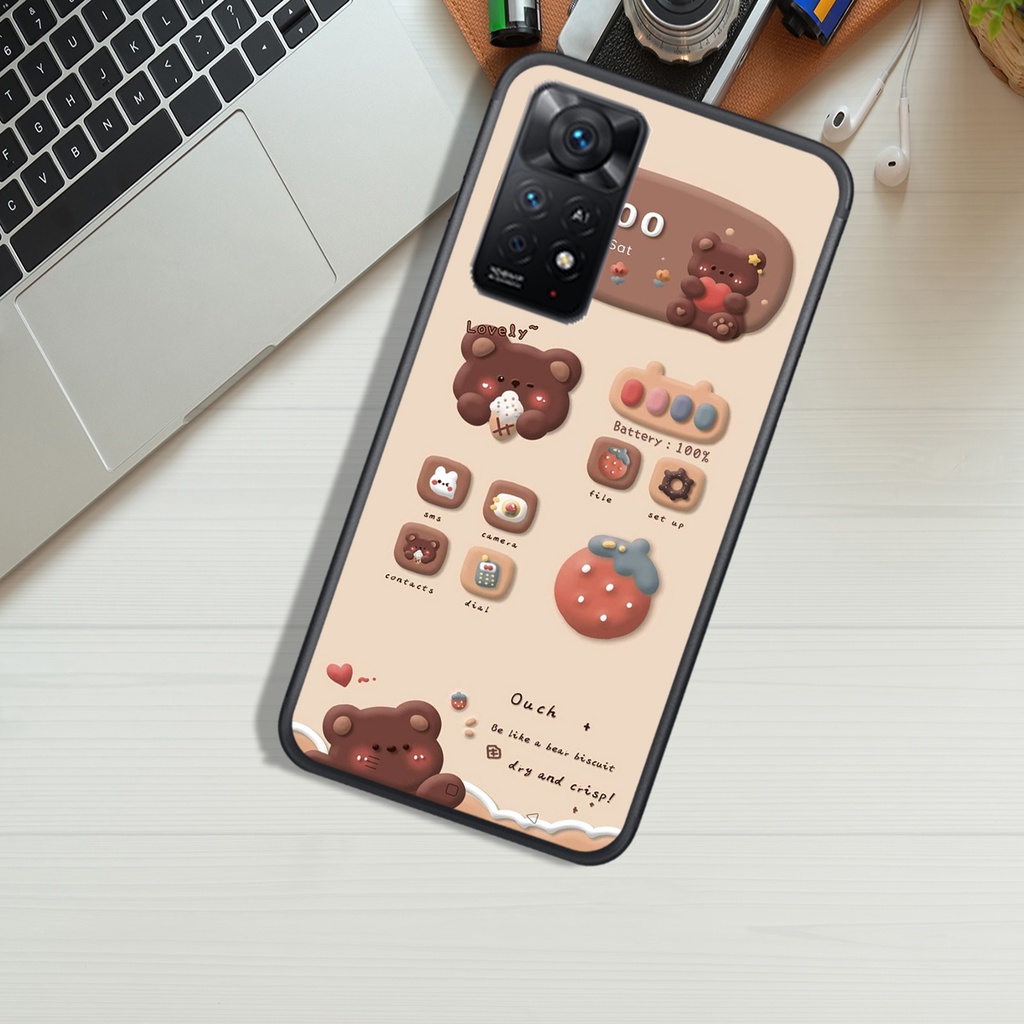 ỐP LƯNG XIAOMI REDMI NOTE 11 4G - NOTE 11S  - NOTE 11 5G - NOTE 11 PRO, IN HÌNH GẤU NÂU CHOCOLATE ĐÁNG YÊU.