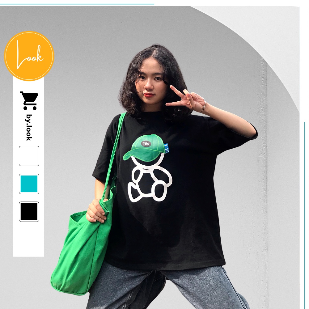 Áo thun unisex LM Bear phông tay lỡ nữ form rộng Freesize | BigBuy360 - bigbuy360.vn