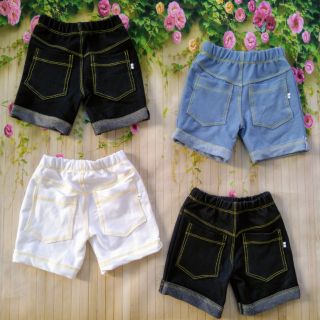 Quần Đùi Giả Jean Cho Bé Trai Size Lớn 18-28Kg