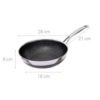 Chảo chống dính KIMSCOOK BLACKCUBE ( sâu ) ( 24-26-28-30-32 cm)