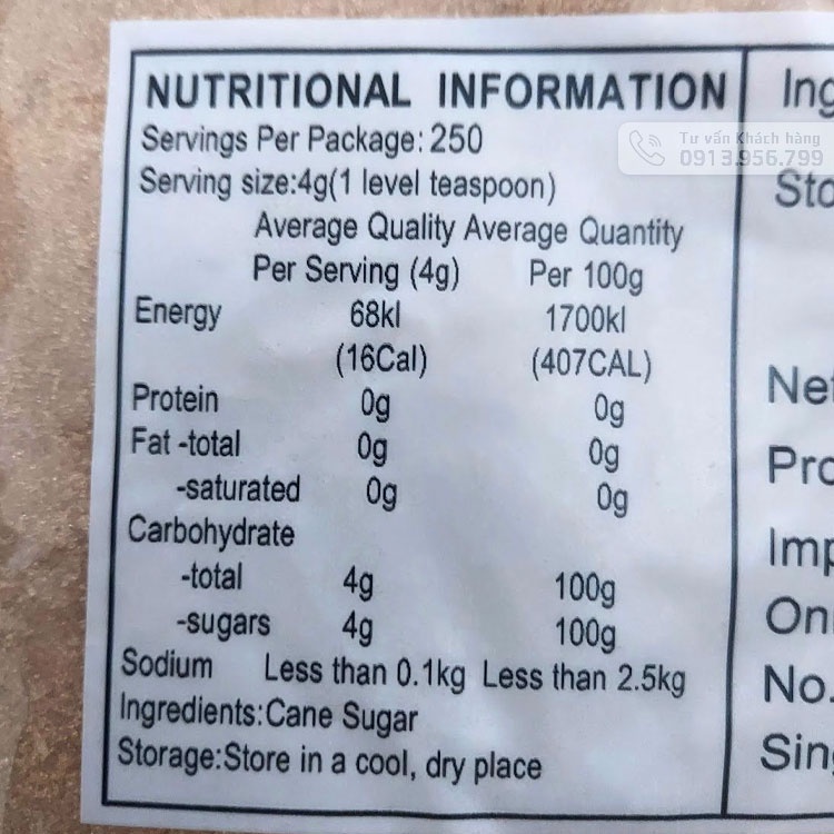 Đường nâu làm bánh  Aunt Michelle gói 1kg