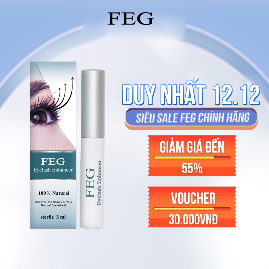 Dưỡng mi xanh FEG Eyelash Enhancer_Dưỡng Mi Dài Cong Vút-FEG dưỡng mi dài hàng đầu thế giới