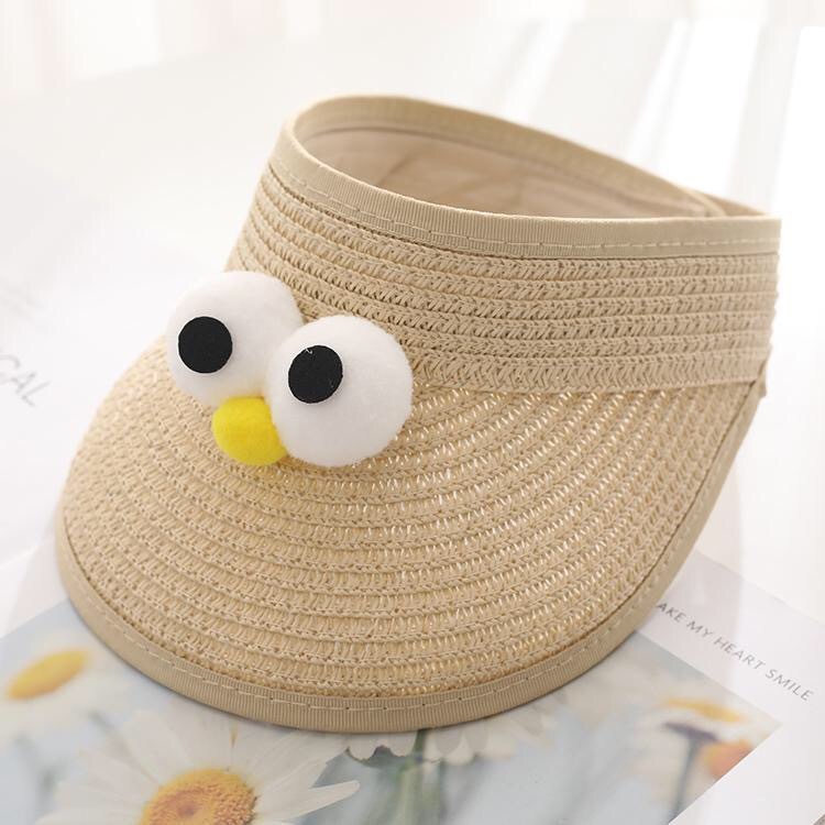 Nón Cói Hở Chóp Che Nắng Họa Tiết Đôi Mắt To Thời Trang Mùa Hè Dành Cho Bé
