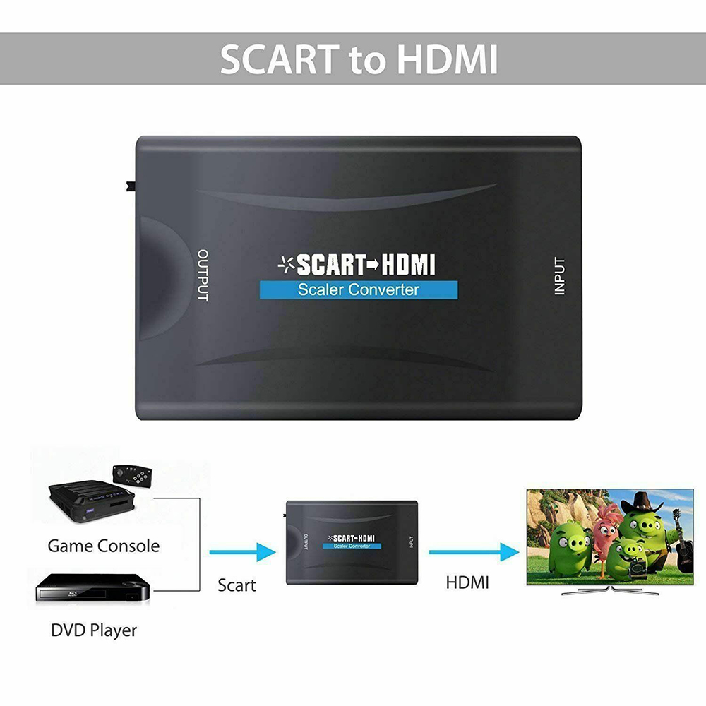 Đầu Chuyển Scart Sang Hdmi Mhl Cho 1080p Hdtv Stb Sky Box Metrel