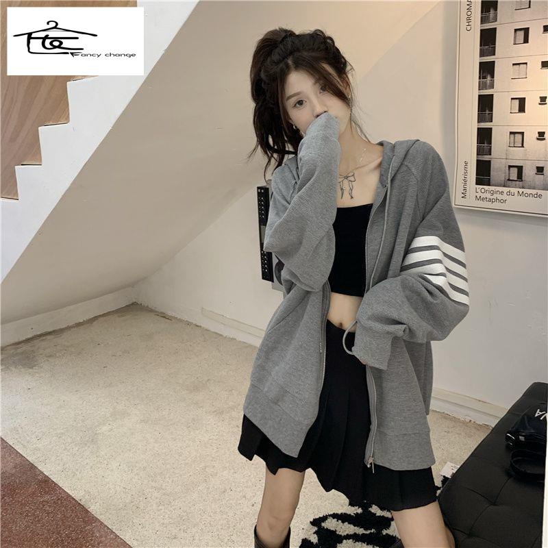 Áo Khoác Hoodie Dáng Rộng Phong Cách Mới Thời Trang Xuân Thu Cho Bạn Gái 2022