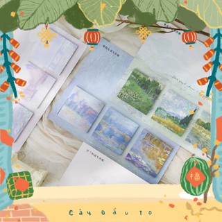 Bộ 60 Giấy Ghi Chú Tranh Sơn Dầu Mr.Paper Sticky Note